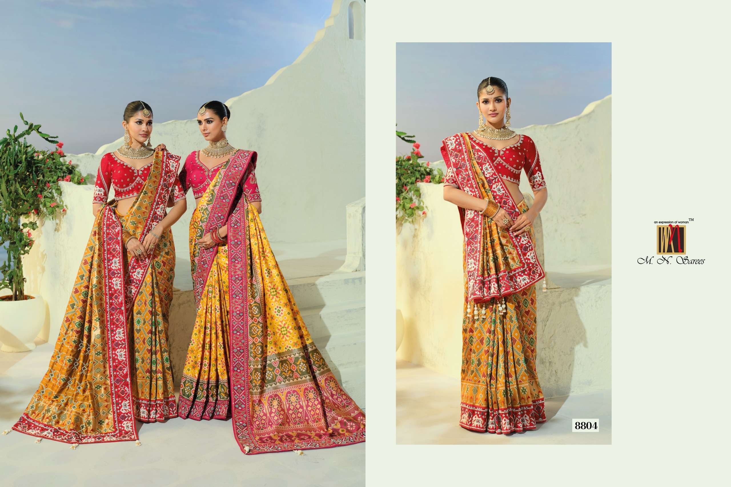 MN The Heritage Of Patola 8800 Series fancy fabric saree wholesale in surat